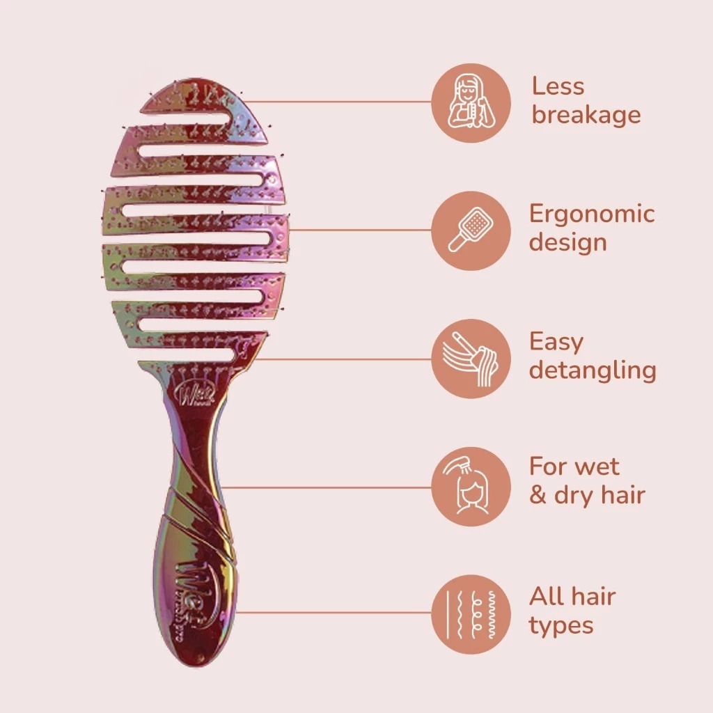 Wet Brush Pro Flex Dry Iridescence Icon Cherry Kurangi Rambut Kusut 45% - Gambar 2
