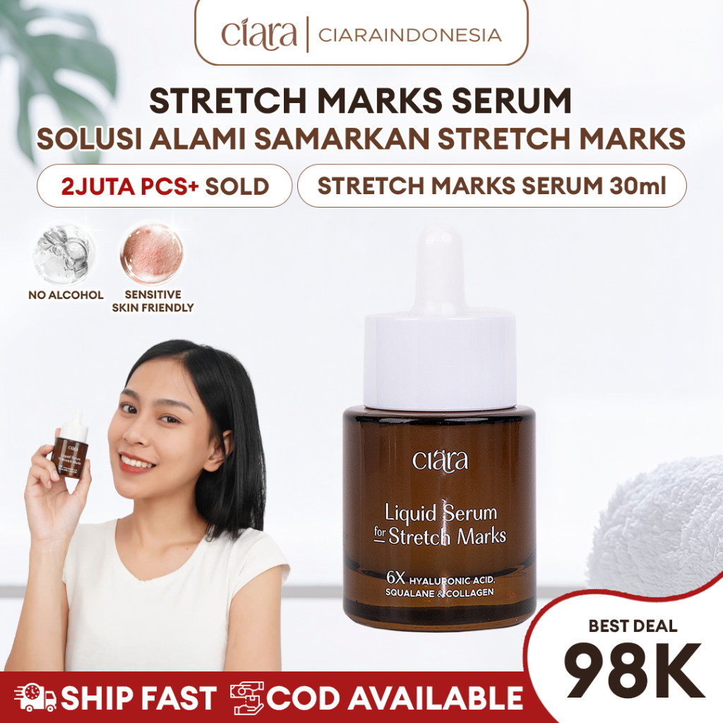 Ciara Liquid Serum For Stretchmarks Membantu memudarkan tampilan stretch mark Memudarkan Stretchmarks serum stretchmarks krim stretchmarks stretchmarks oil serum bio oil rosemary oil