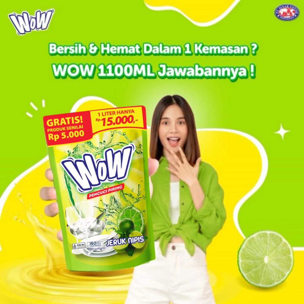 Beli WOW Dishwash 800ml Cuci Piring GRATIS 175ml - Gambar 3