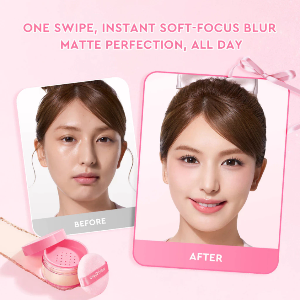 Glad2Glow Perfect Blur&Cover Loose Powder oil control 20Gr / Distributor Cream Ori - Gambar 3