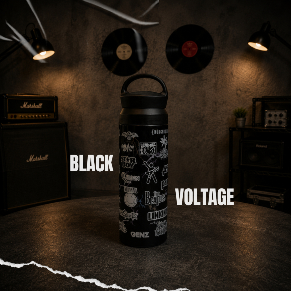 Botol Minum GENZ Voltage Tumbler 500ml Stainless Steel Tahan dingin  Desain Aesthetic Band foto 3