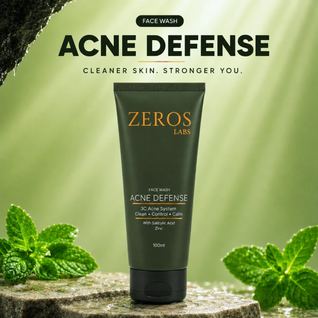 [MAISON MOTIF] Zeros Labs Acne Defense Facial Wash Men Cleanser Pria Berjerawat Kontrol Minyak dan Lembab 100ml