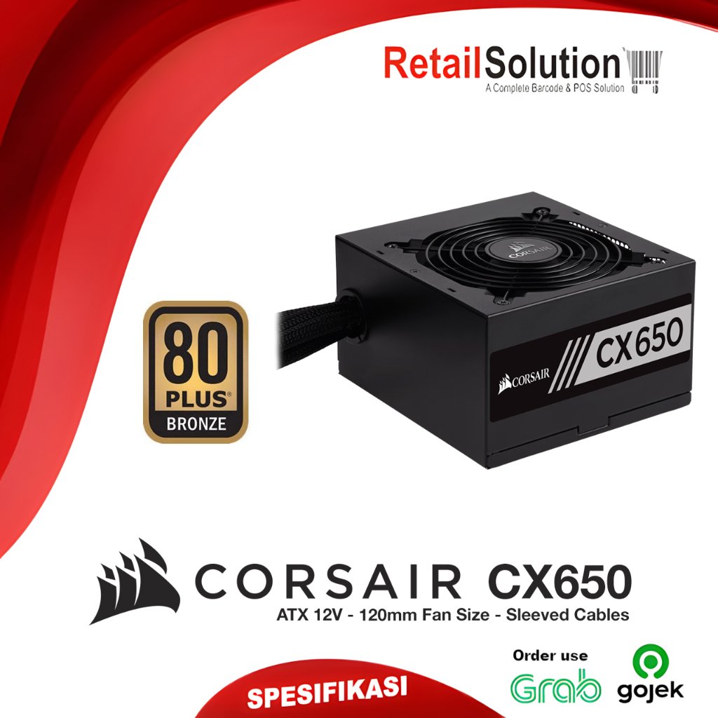 Power Supply 650W 80 Plus Bronze - PSU Corsair CX650 CX-650 | Shopee ...
