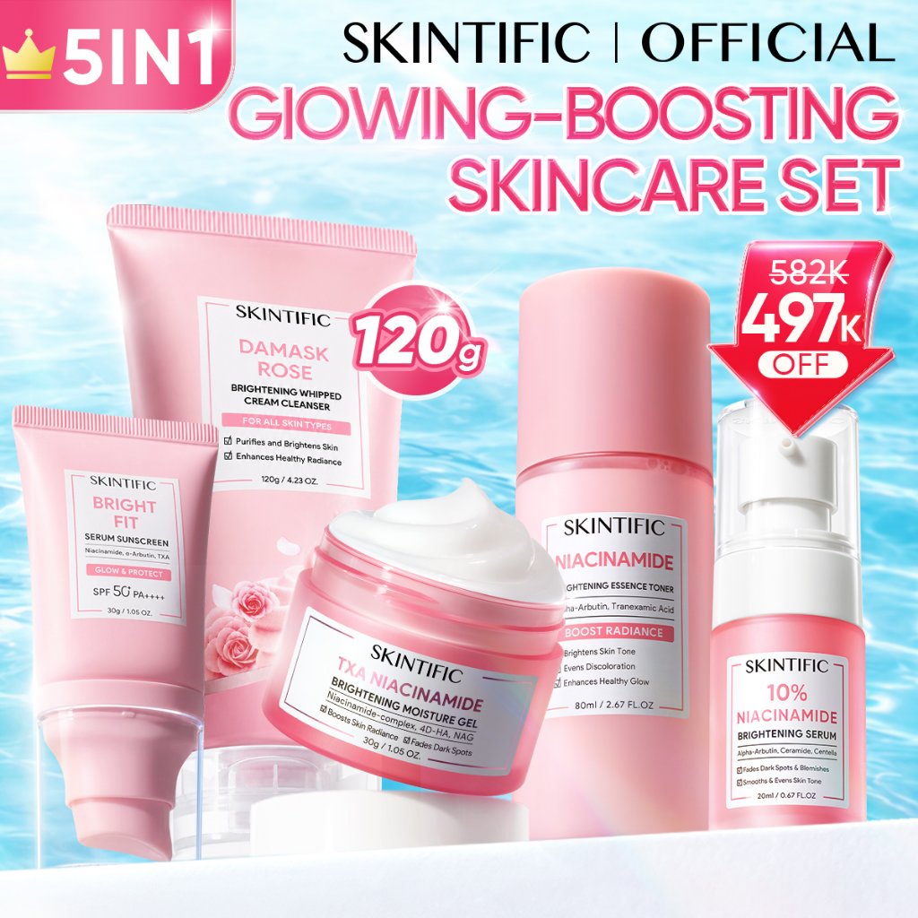 Skintific 5PCS Skincare Set Brightening Acne Calming