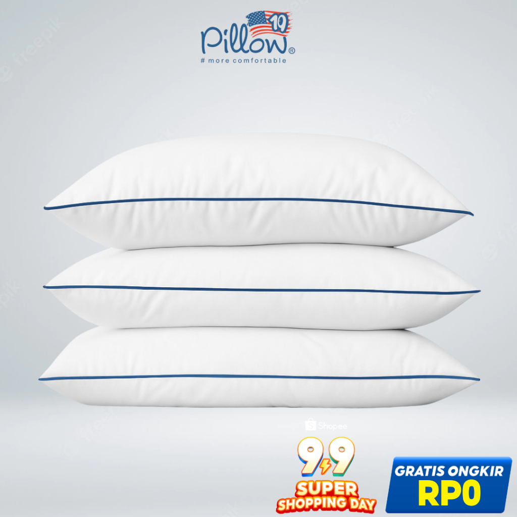 109 Pillow Bantal Guling Medium / Bantal Tidur Hotel Isi Silikon Grade A / Bantal Empuk Lembut Anti Kempes - Gambar 2