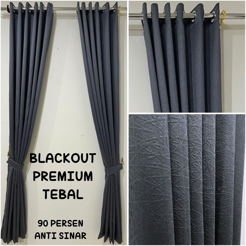 KONG GORDEN BLACKOUT EMBOSS SAFRON MINIMALIS TEBAL 4 UK GORDENG HORDENG TIRAI JENDELA