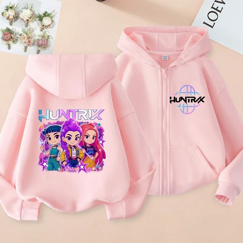 HUNTRIX KPOP DEMON HUNTERS HUNTER RUM Girls' Zipper Jacket Ages 1-18 ...