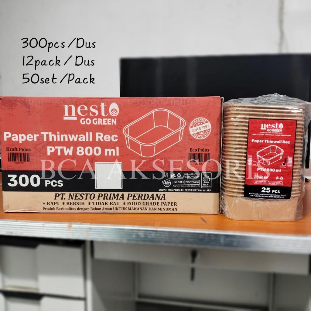 Thinwall Rec Paper 800ml - PTW 800 ml - Contents 300 pcs / Box | Shopee ...