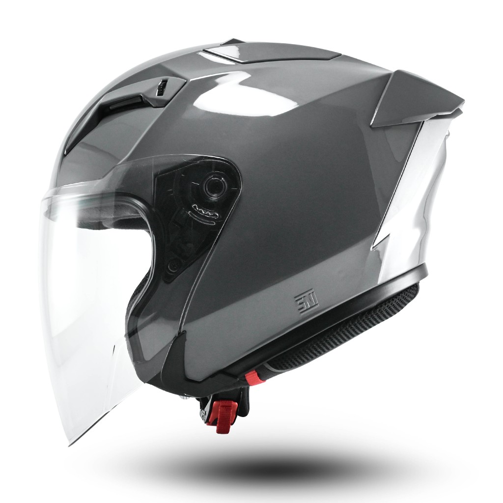 Helm Half Face Jitsu HYBRID Terbaru Helm Cowo Keren Trendy Kekinian Motorcycle SNI Premium - Gambar 3