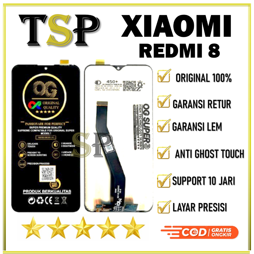 Original 100%  LCD XIAOMI REDMI 8 FULLSET TOUCHSCREEN ORIGINAL 100%