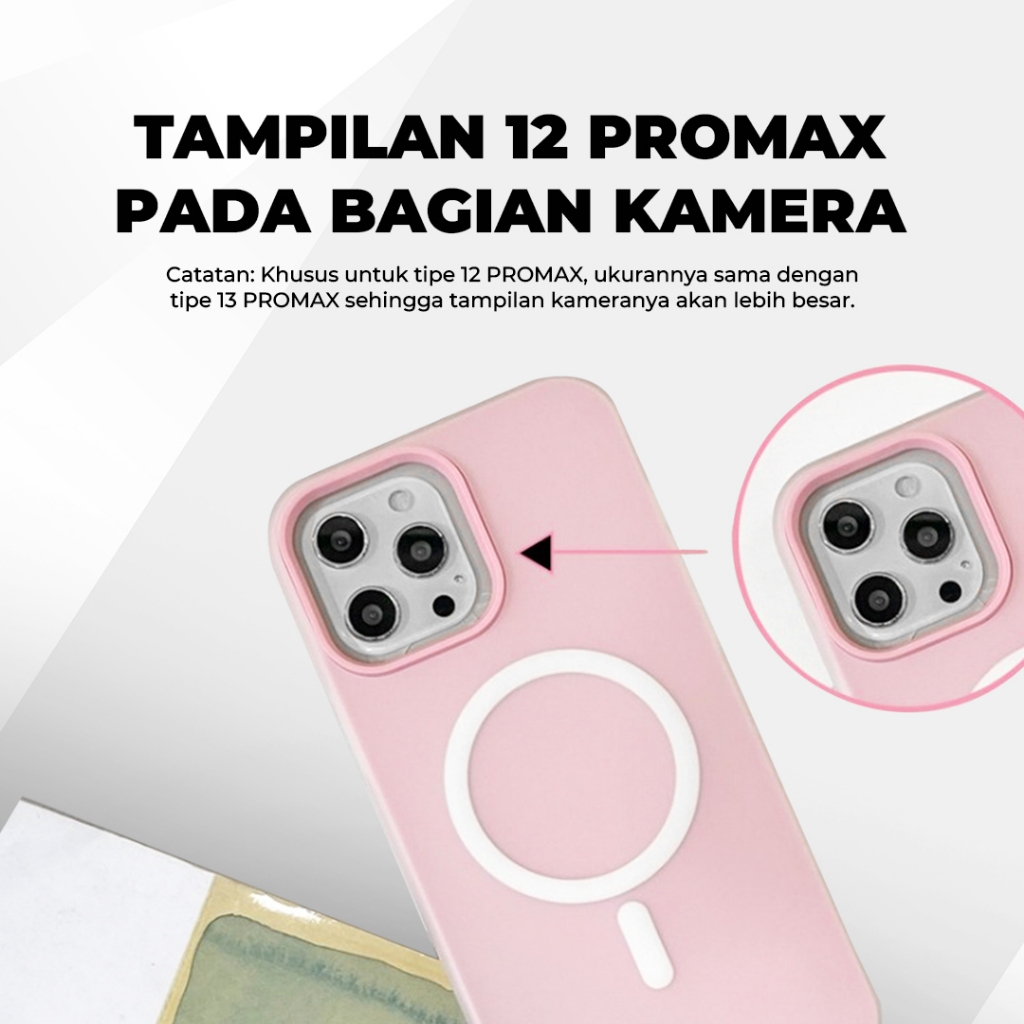 Matei COD Casing HP Magsafe Pelindung Frosted Magnetic Shockproof untuk for iPhone 11/12/13/14/15/16/17/Pro/ProMax/Plus - Gambar 3