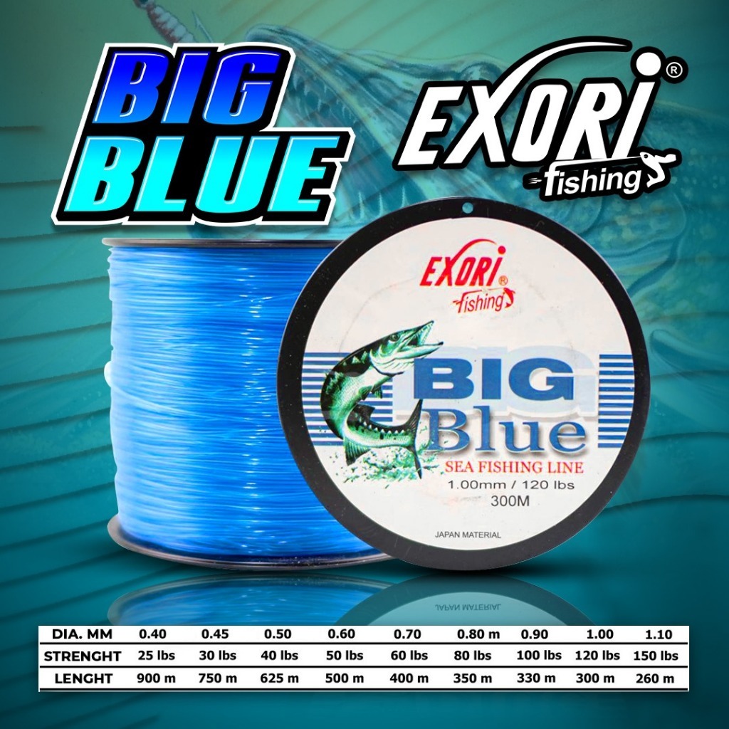 EXORI Line BIG BLUE – Strong & Flexible Fishing Line in various sizes ...