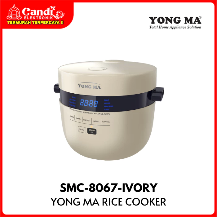 YONGMA Rice Cooker Digital 2 Liter Low Carbo SMC-8067-IVORY - Gambar 2