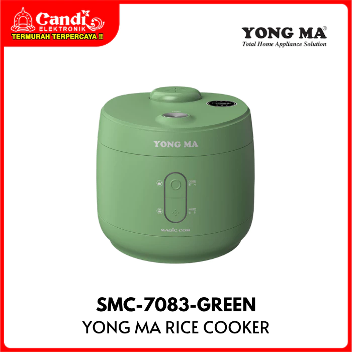 YONGMA Rice Cooker Penanak Nasi 1,8 Liter Inner Pot Premium Black HIJAU SMC-7083-GREEN