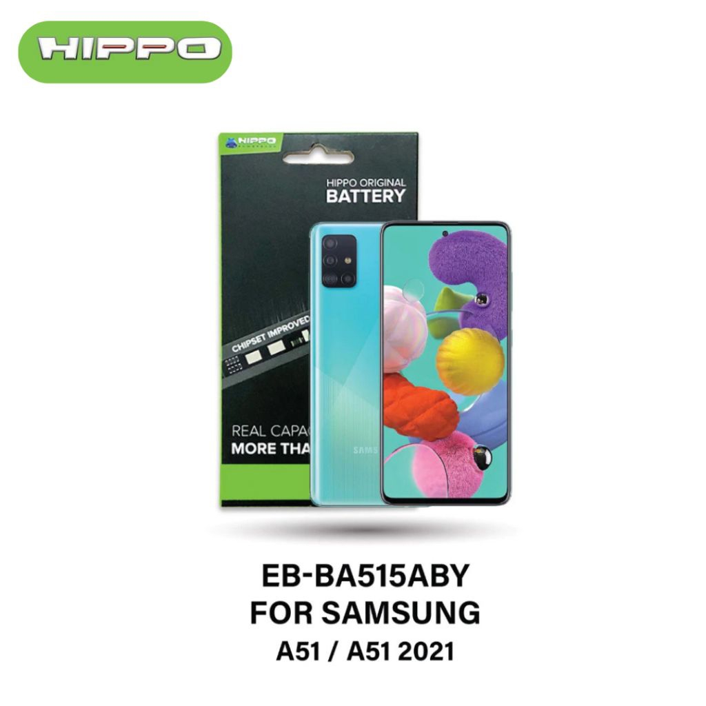 Hippo Baterai Samsung Galaxy EB-BA515ABY A51/ A51 2021 4000 MAH Original Battery Premium Batu Batere Batre Batrai Handphone
