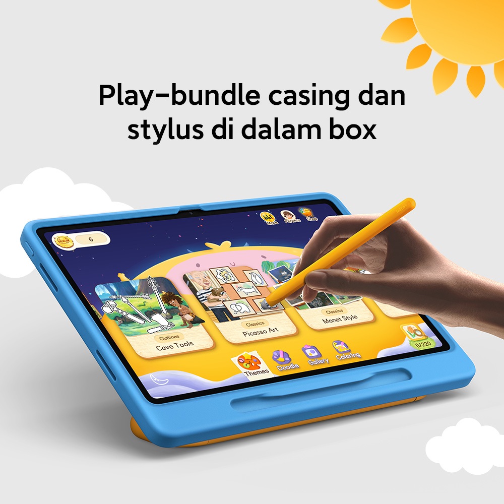 Xiaomi Redmi Pad 2 Play Bundle (4GB/128GB) / 11" 2.5K layar matte glass lebih aman untuk mata / Digital parenting assistant / Baterai jumbo 9000mAh (typ) untuk 17 jam belajar dan bermain tanpa henti [Official Store] - Gambar 3