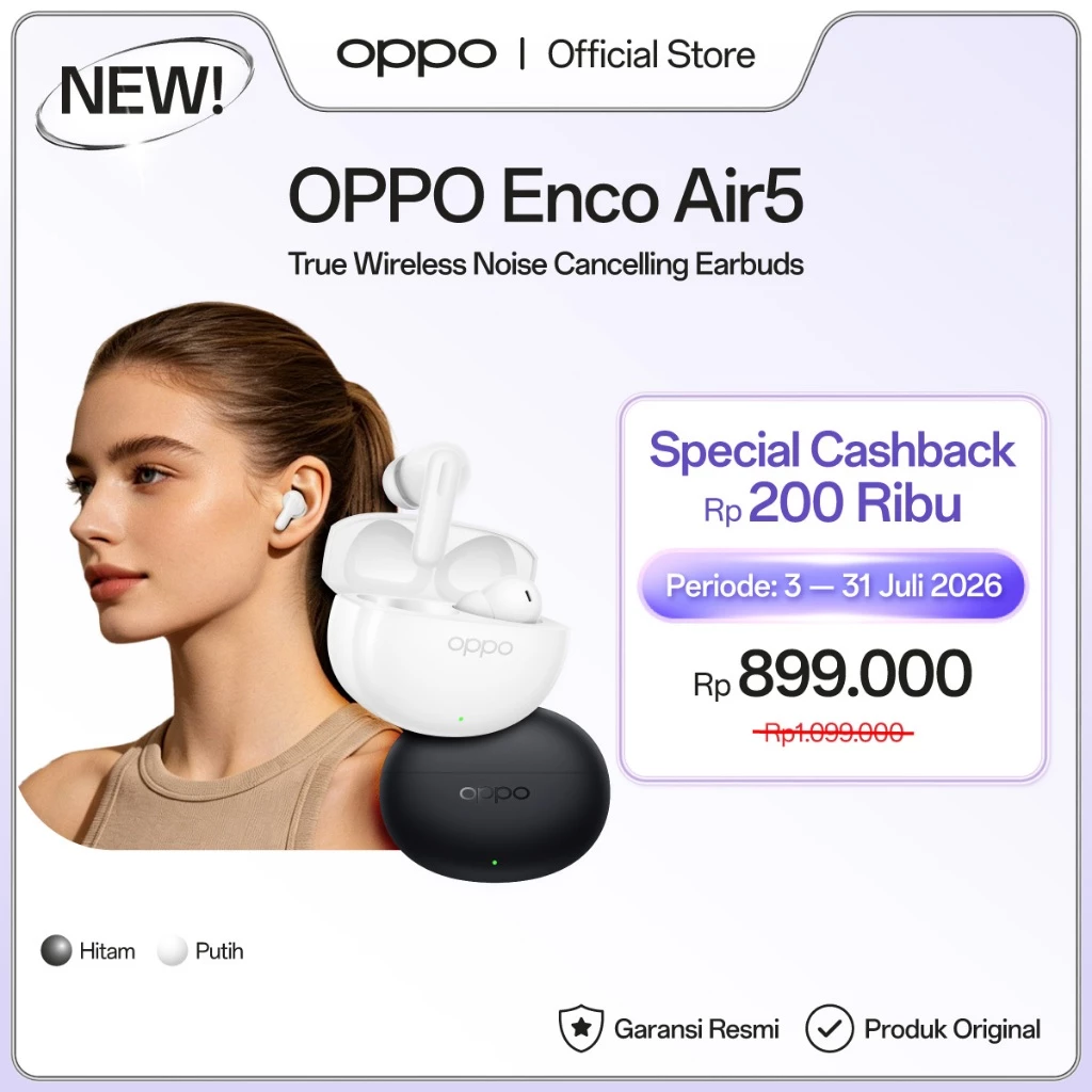 [NEW] OPPO Enco Air5 [Adaptive Noise Cancellation, Dynamic Bass Driver, up to 54H Battery Life] - Gambar 3