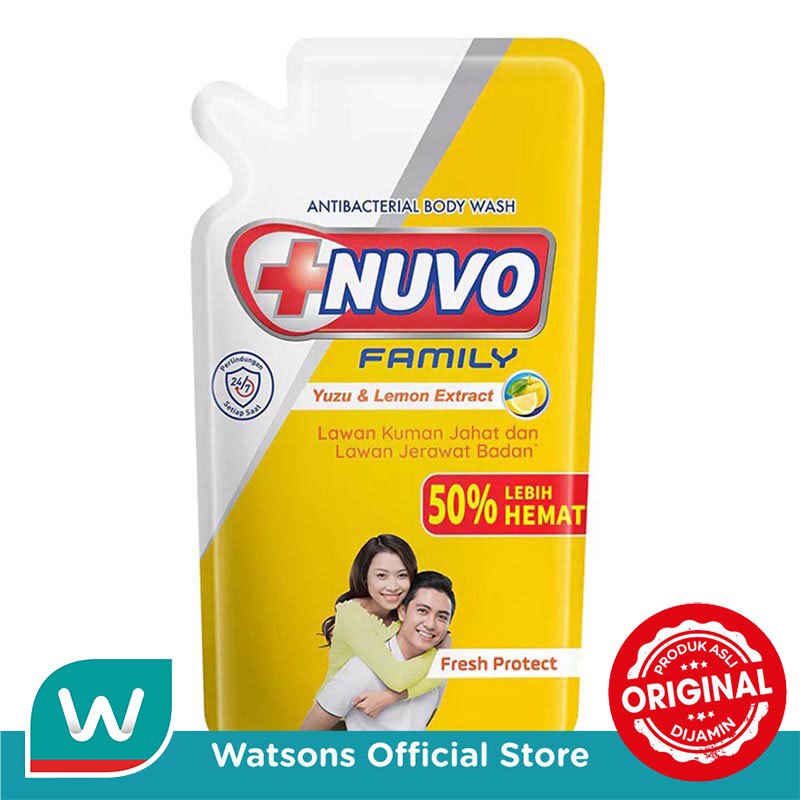 Nuvo Family Sabun Mandi Cair Fresh Protect Pouch 800g X 5 - Gambar 3