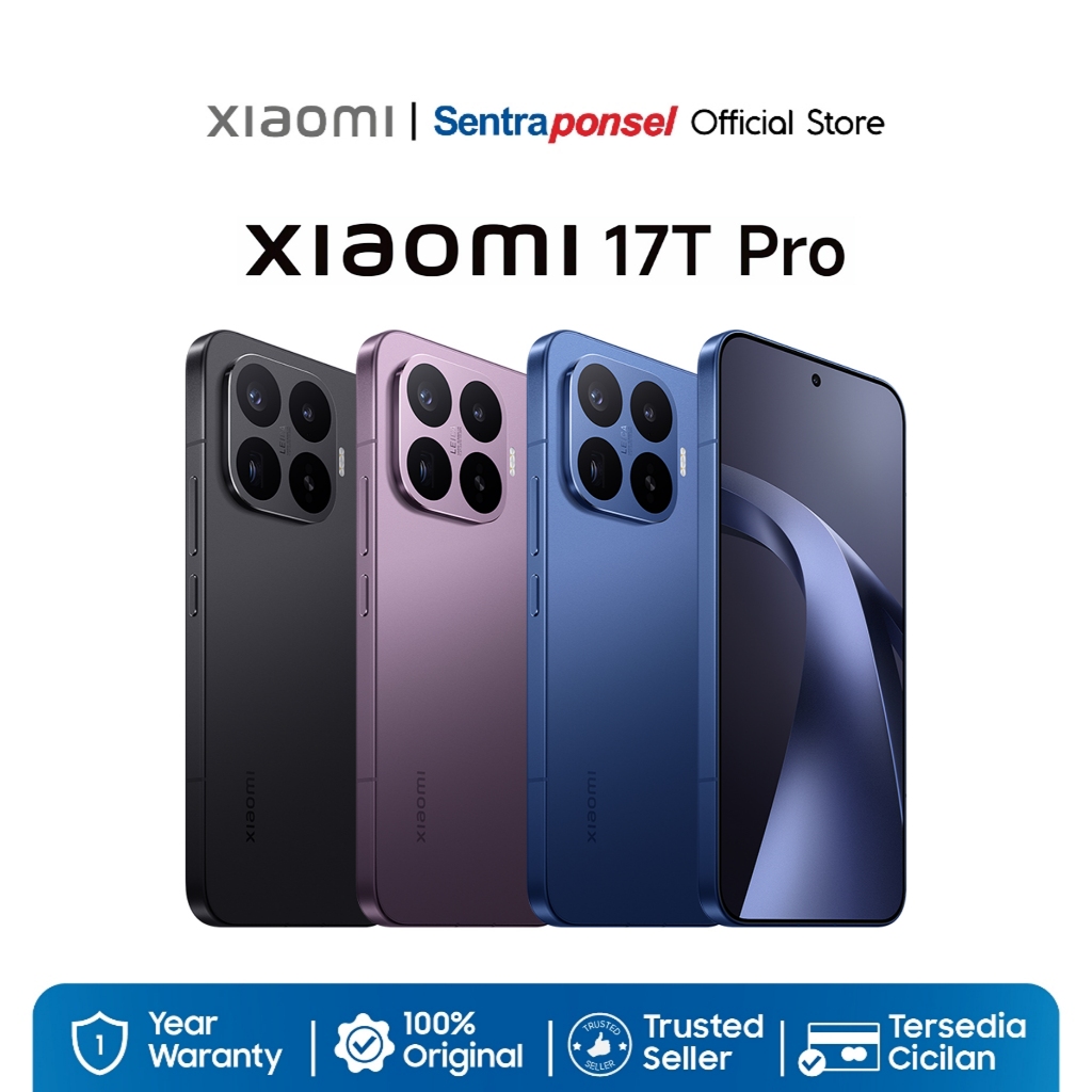 Xiaomi 17T Pro 12GB+512GB 12GB+256GB Kamera telephoto periscope Leica 5x Baterai 7000mAh Layar eye-care 6,83” 144Hz MediaTek