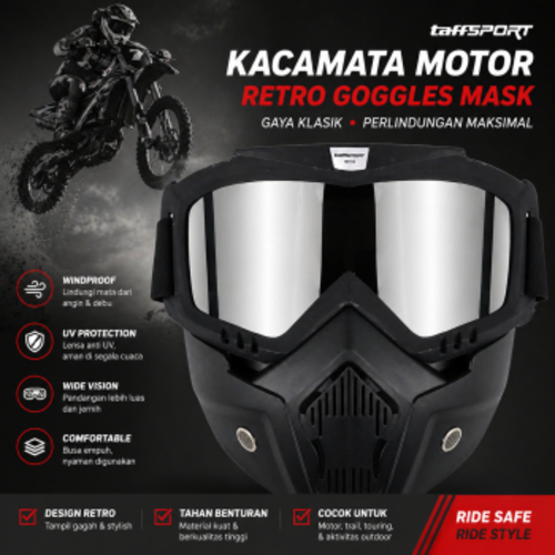 TaffSPORT BOLLFO Kacamata GM Retro Anti Glare Windproof - Gambar 2