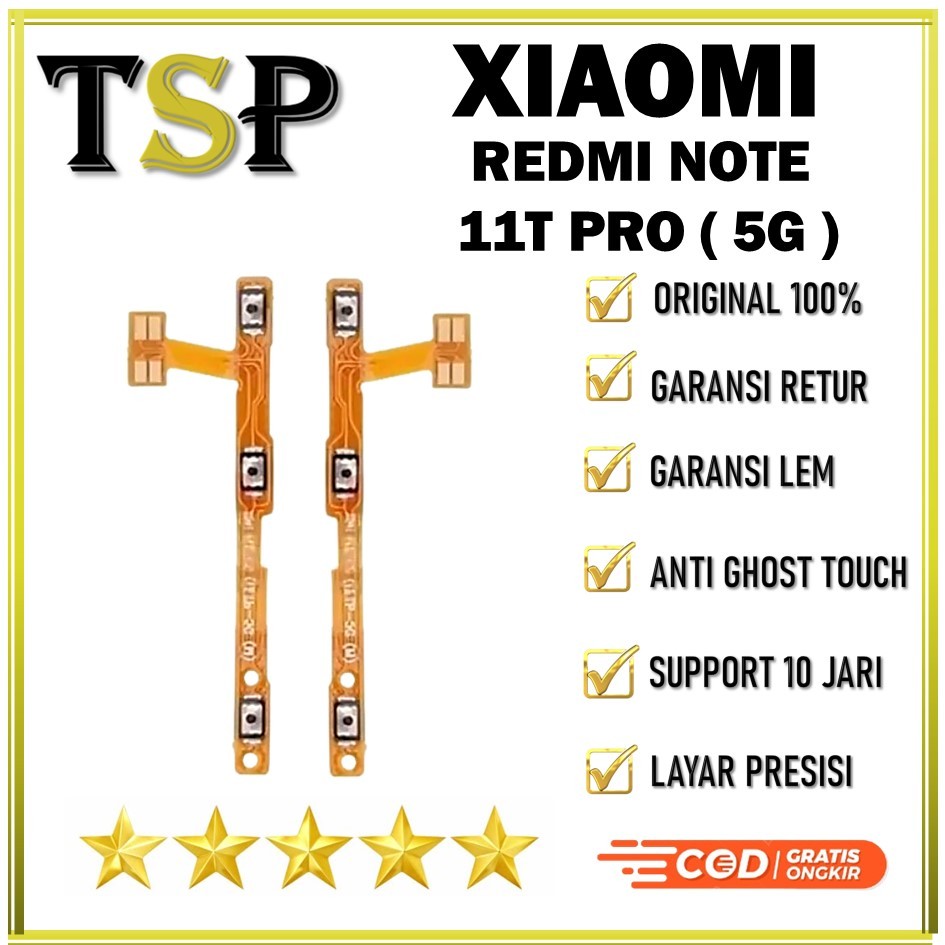 FLEXIBEL ON / OFF + VOLUME XIAOMI REDMI NOTE 11T PRO ( 5G ) ORIGINAL 100% COMPLETE FLEXIBEL / FLEKSIBLE / FLEKSIBEL