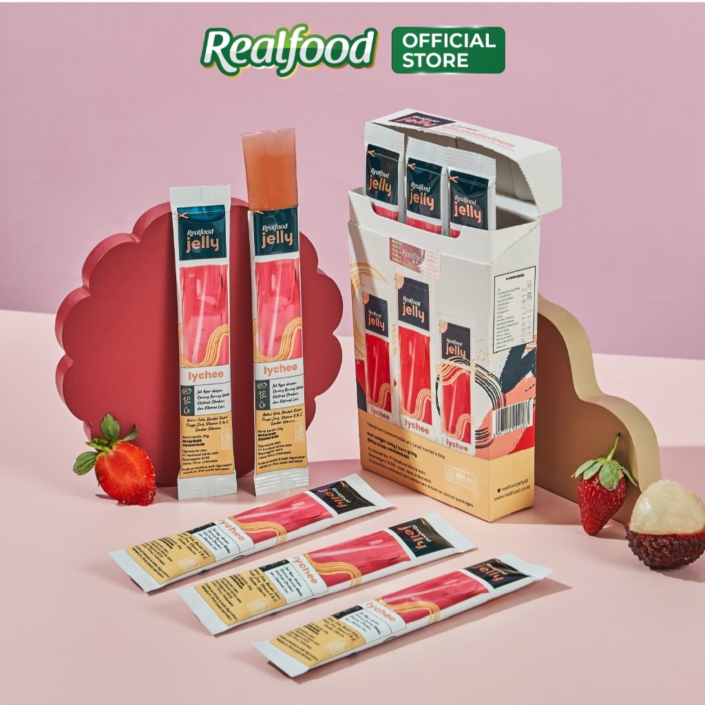 BEST VALUE BUNDLE 36 Sct Realfood Jelly Lychee Glutalicious / Jelly Brightening / Beauty Jelly / Glowing Skin / Kulit Cerah / Lychee / Glutathione / Hyaluronic Acid / Vitamin C / Vitamin E / Dark Spot / Noda Gelap / Kulit Kusam / Daily Beauty Snack - Gambar 4
