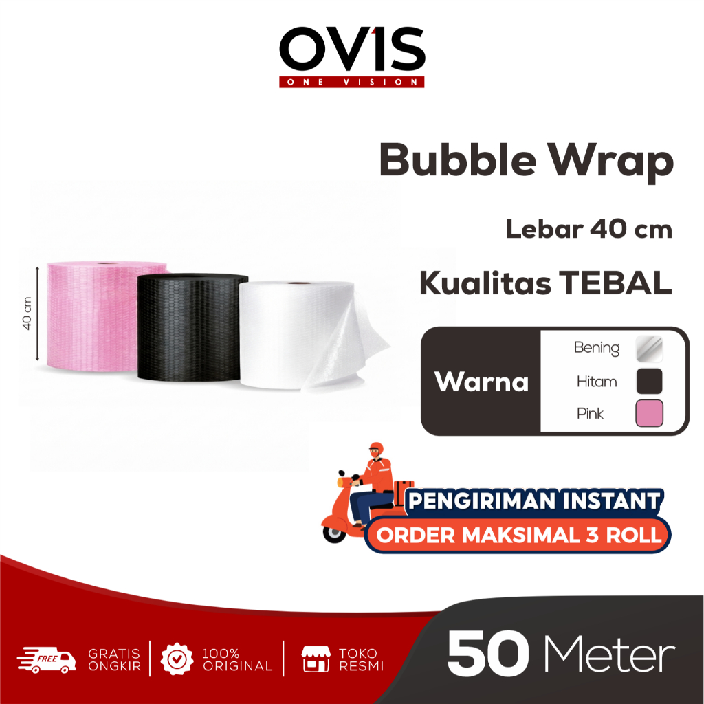 Plastik Bubble Wrap OVIS Premium 40 cm x 50 m