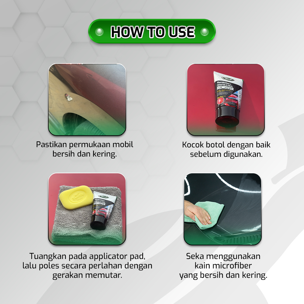 GIFT - Turtle Wax Scratch & Swirl Remover Penghilang Baret Body Mobil Motor Helm Kulkas Meja Kayu Pernis Aplikasi Manual Fnishing Gloss - Gambar 3