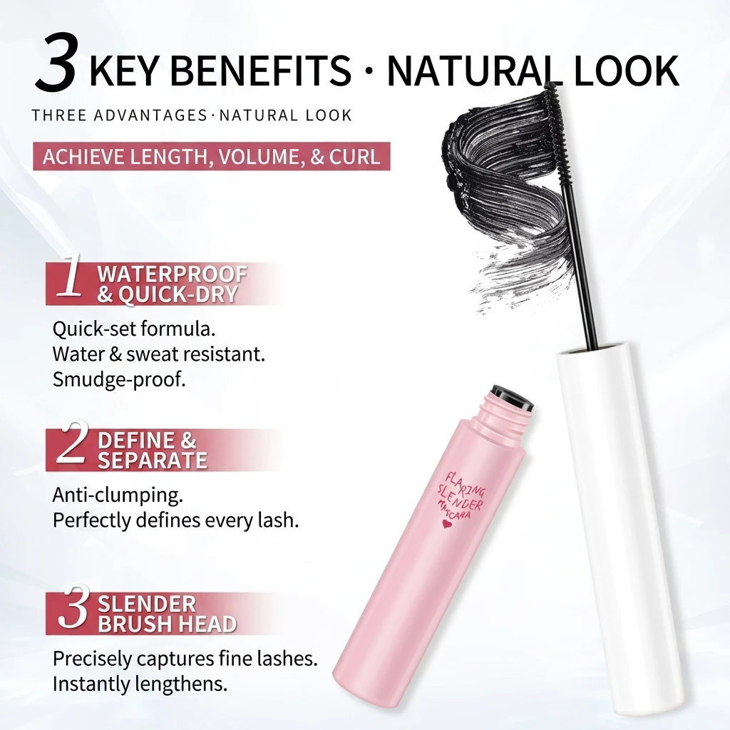 GROSIR 12 Pcs Mascara Slender Curling Natural Waterproof Long Lasting Maskara Pelentik 011 779 - Gambar 2