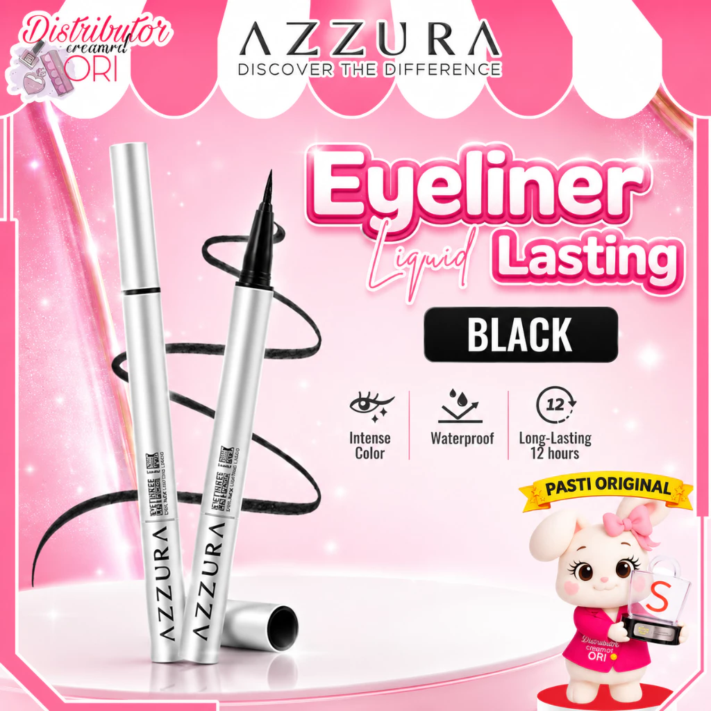 AZZURA Eyeliner Lasting Liquid / Distributor Cream Ori