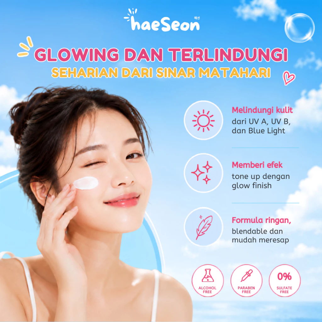 [MAISON MOTIF] Haeseon Bright Pop Daily Sunscreen SPF 40 PA++++ 40ml Lightweight Brightening - Gambar 3