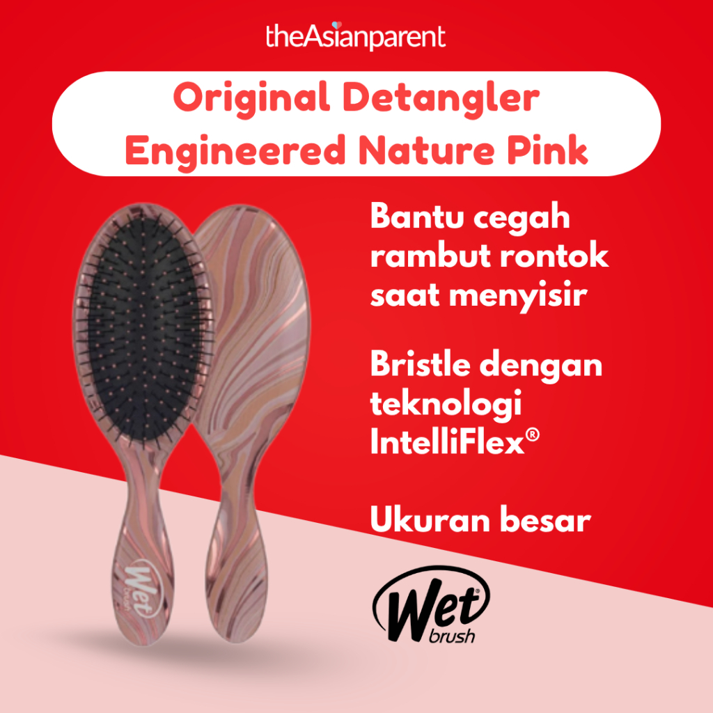 Wet Brush Original Detangler Sisir Anti Kusut Engineered Nature Pink
