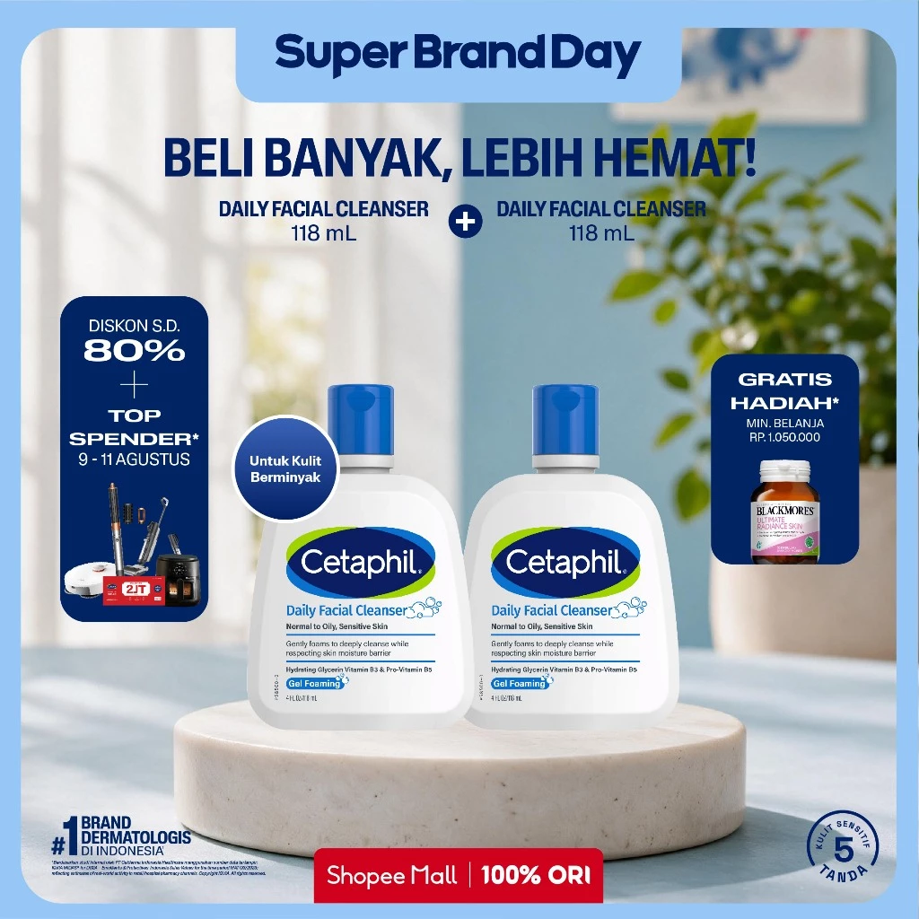 Cetaphil Daily Facial Cleanser 118ml Twin Pack