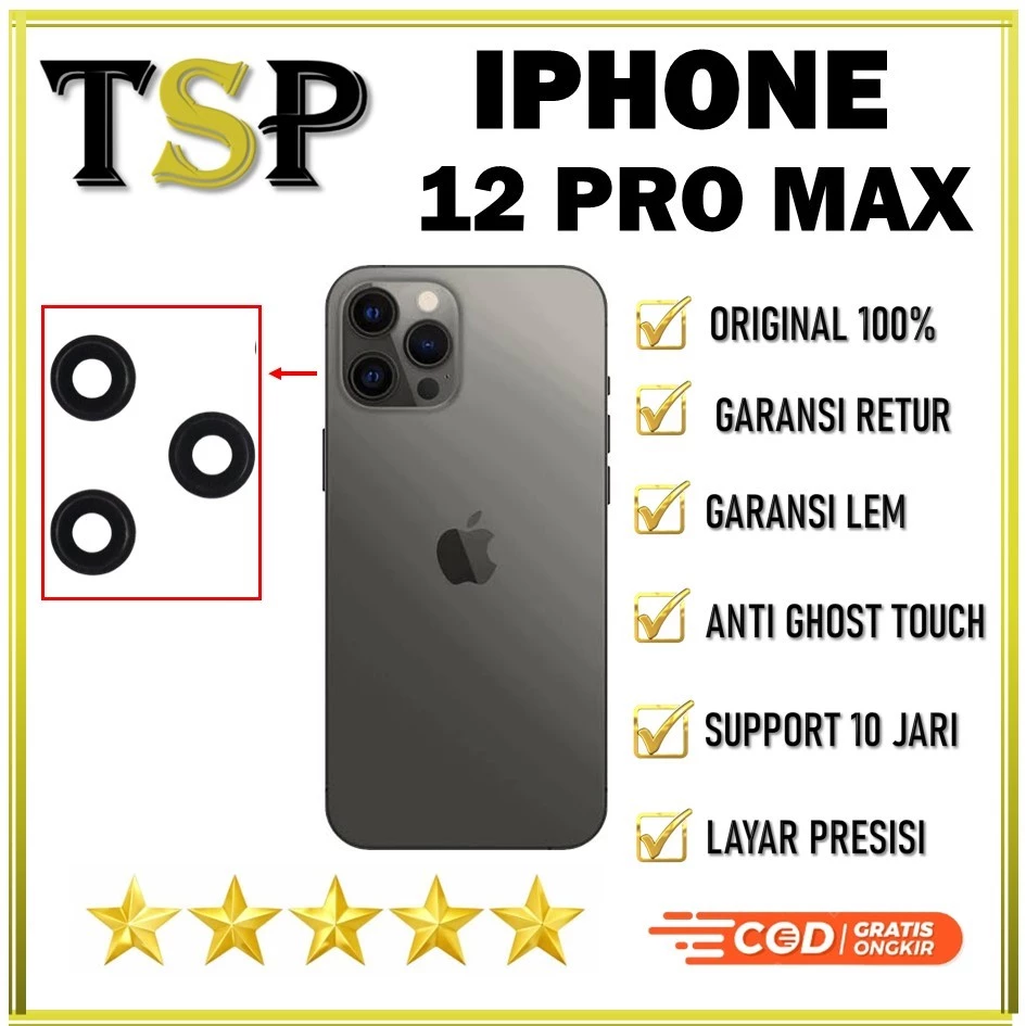 KACA CAMERA / LENSA CAMERA FOR 12 PRO MAX ORIGINAL COMPLATE