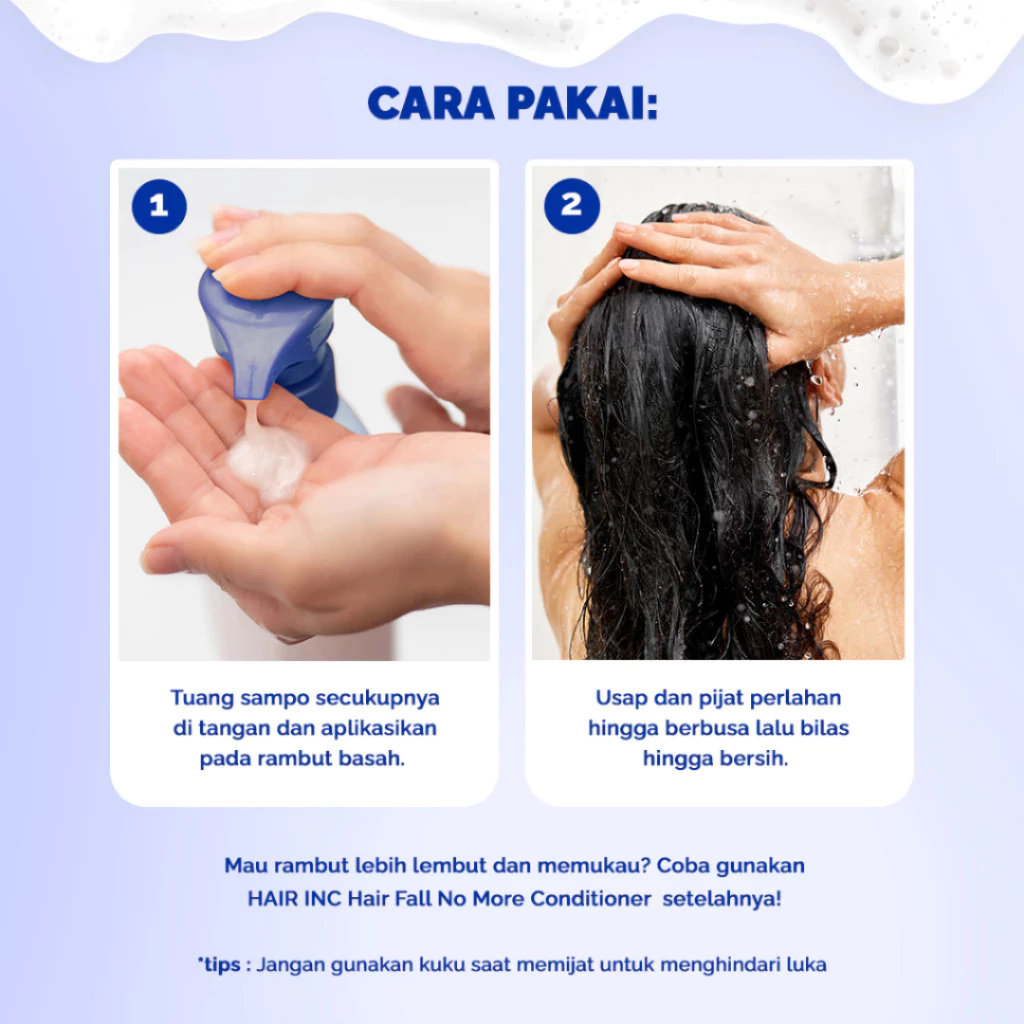Hair Inc Haircare Expert Hair Fall No More Shampoo 130ml Untuk Rambut / Distributor Cream Ori - Gambar 3