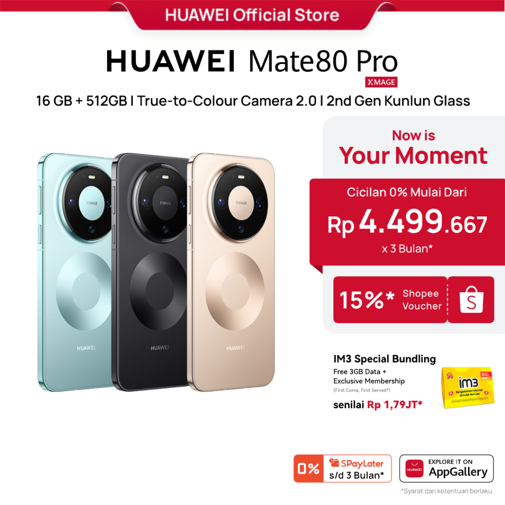 [PayDay s/d 15%] HUAWEI Mate 80 Pro Smartphone 16+512G l True-to-Colour Camera 2.0 l 2nd Gen Kunlun Glass l Smart AI / 100W
