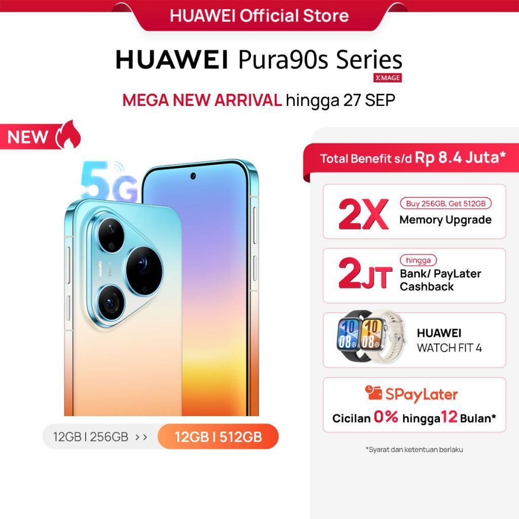 [BARU] HUAWEI Pura 90s Series 12/512GB / 5G / 200MP Telephoto* l True-to-Colour Camera 2.0 l HP AI / 100W / Kunlun Glass