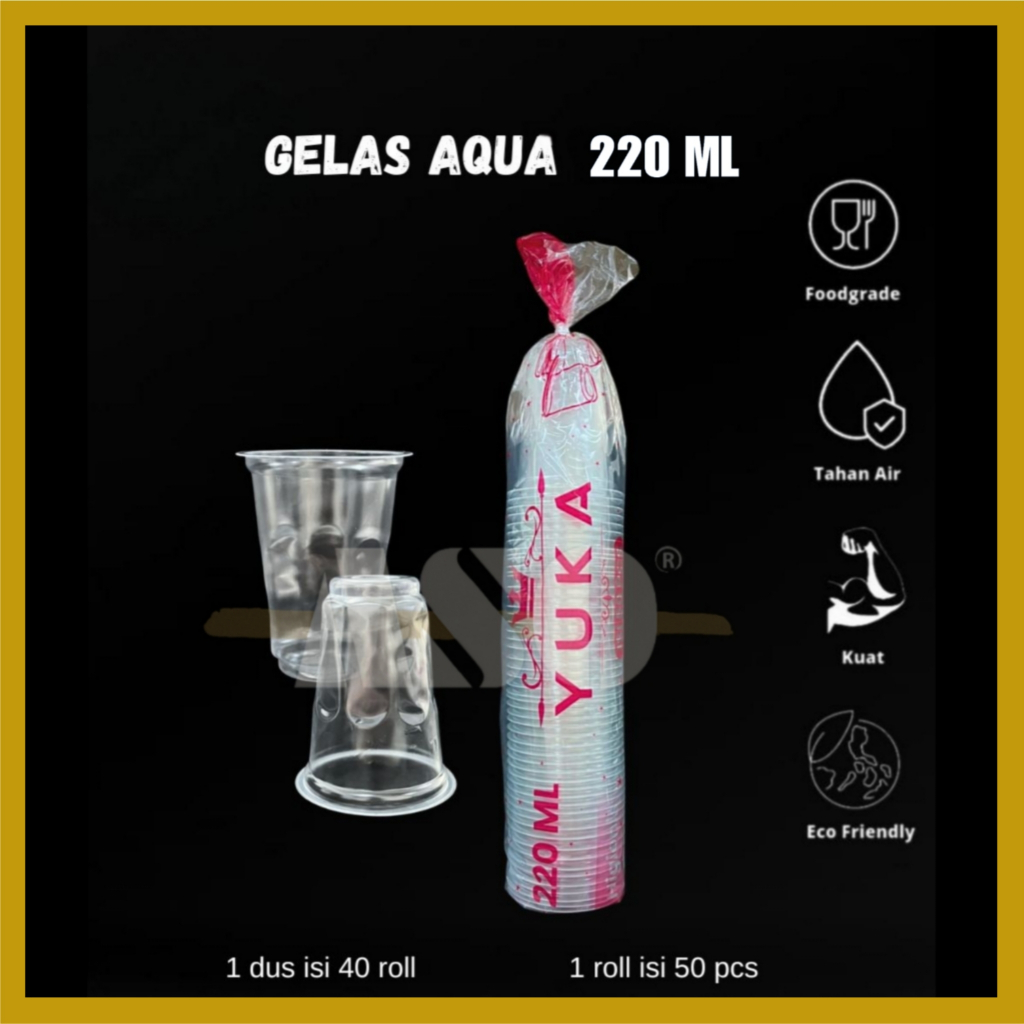 Gelas Plastik Tahan Panas 220ml Isi 50 Pcs - Gambar 3