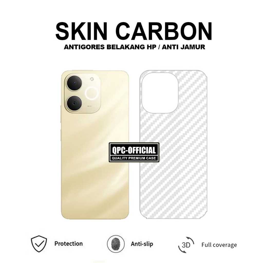 Skin Carbon Realme P3 Lite Realme Note 70 Realme P3 5G Realme 13 Plus 5G Realme Note 60 60X Realme 13 4G Realme 13 Pro Realme 13 Pro Plus Realme C65 Realme 12 5G Realme 12 Plus Realme C51S Antigores Garskin Pelindung Belakang Realme 13 4G 13 Pro - Gambar 2