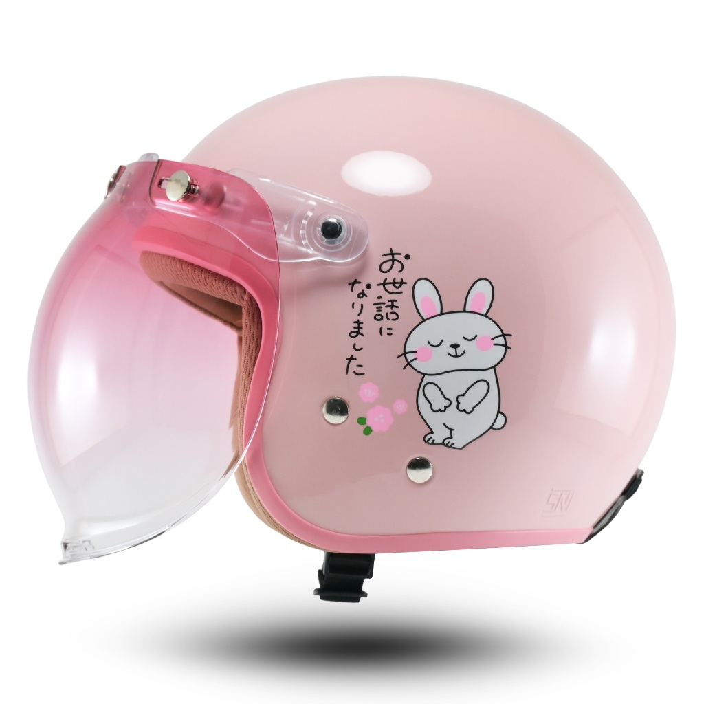 Helm Bipplast Vista Helem Bogo Cewek Aesthetic Wanita Hijab Kekinian Lucu Pastel Kaca Datar SNI