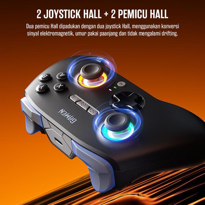 GAMEN Ziro Gamepad 3 Mode Koneksi RGB Light Joystick Hall Effect & Tombol ABX 1000Hz Polling Rate - Gambar 3