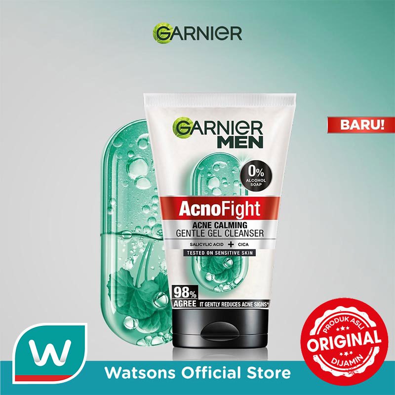 Garnier Men AcnoFight Acne Calming Gentle Low PH Gel Cleanser 100ml - Gambar 3