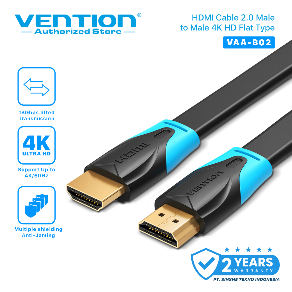 Kabel HDMI Vention M02 B02 v2.0 v1.4 4K Ultra HD Full HD HIGH Speed Cable