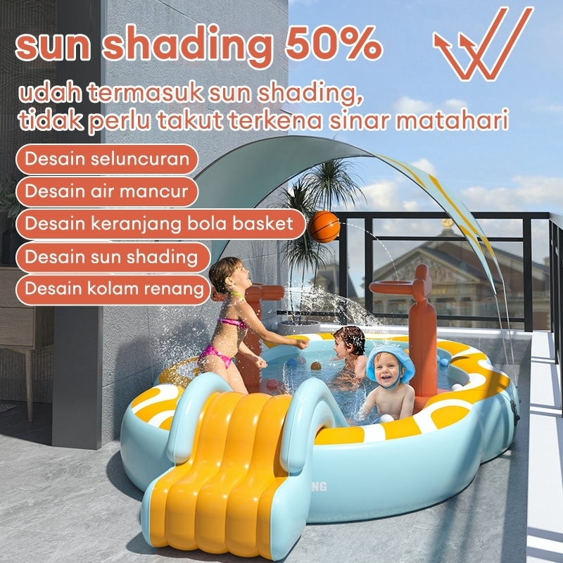 MAGICAL PLAYTIME Kolam Renang Anak Perosotan Jumbo Perosotan Karet Untuk Kolam Renang Anak Jumbo - Gambar 2