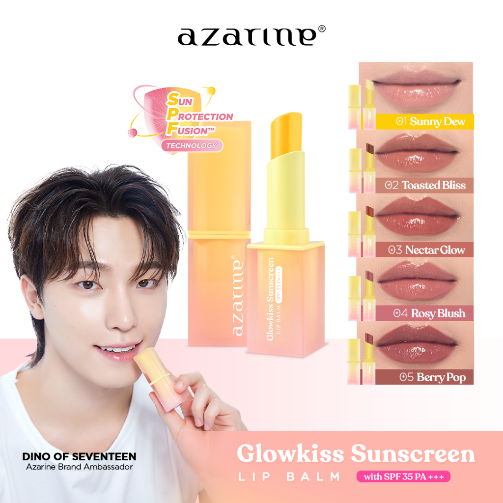 Azarine Glowkiss Sunscreen Lip Balm 3gr Lip Moisturizer SPF 35 PA ...