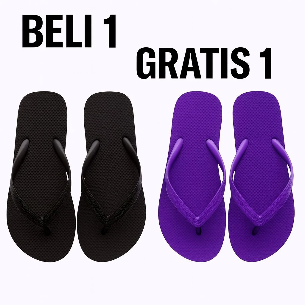 Sandal Jepit Jelly Wanita Polos Terlaris - Gambar 3