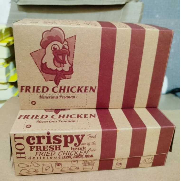 KFC KRAFT LAMINATED BOX FRIED CHICKEN BOX CHICKEN RICE BOX food storage ...