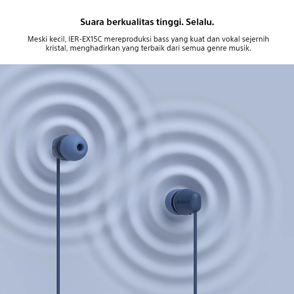 Sony IER-EX15C Earphone USB Type-C Original / In-Ear Headset Mic & Remote Volume / Suara Jernih, Ringan & Nyaman - Gambar 4
