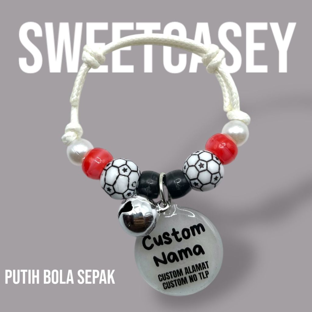 KALUNG KUCING SPORT / SPORT CAT NECLACE / KALUNG KUCING CUSTOM NAMA - Gambar 4