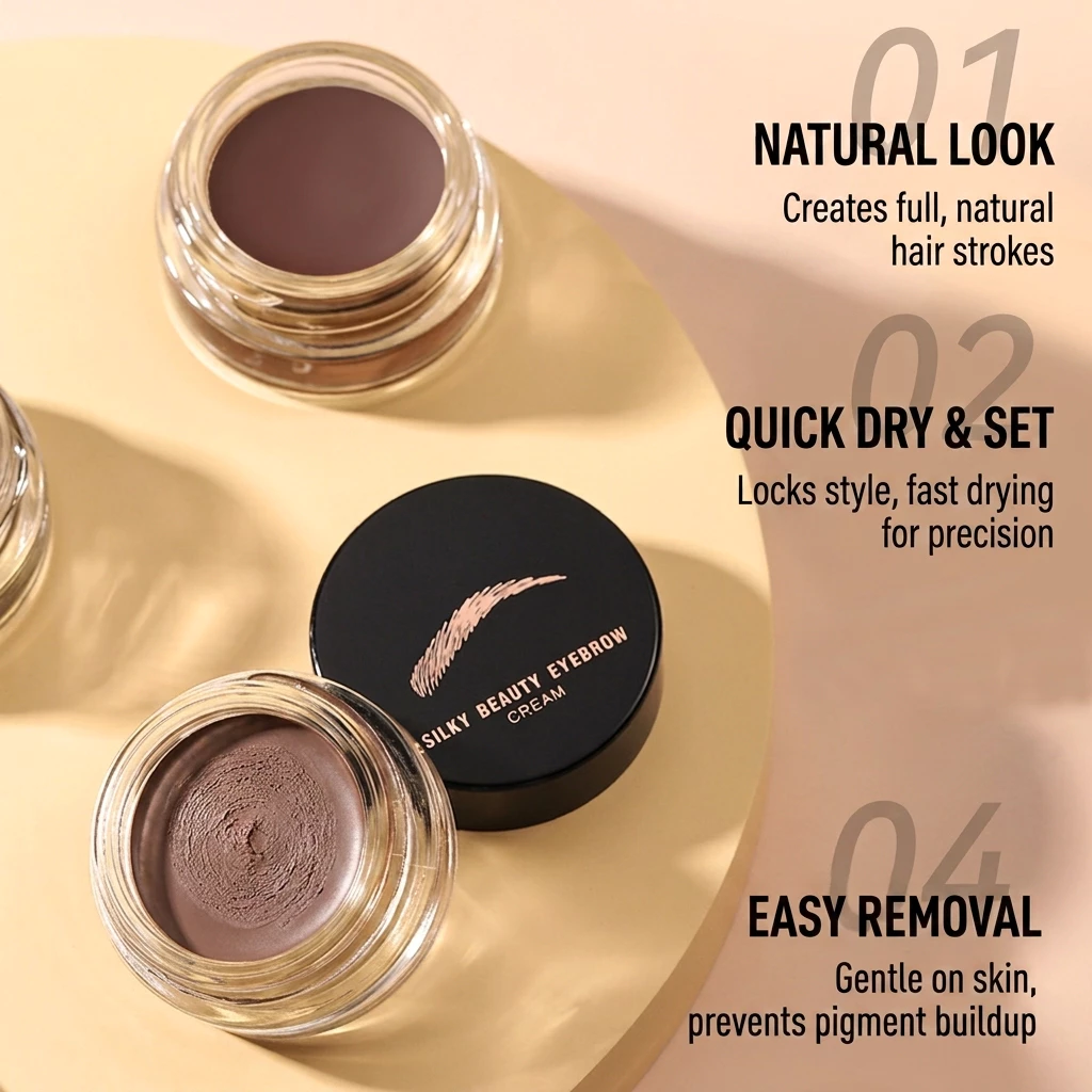 Eyebrow Cream Gel Pomade Alis Waterproof Tahan Lama Fast Dry Cepat Kering Smudgeproof Natural Murah 238 - Gambar 3